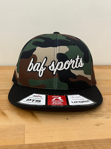 BAF Sports Cursive Logo Camo Hat