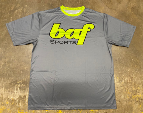 BAF Sports Full Dye Jersey, Charcoal w/ Volt Yellow